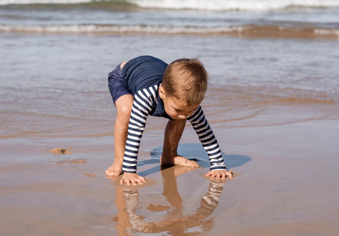 Boy on the beach at Teignmouth